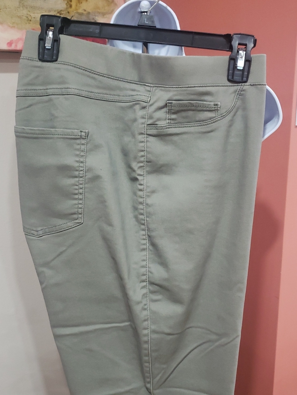 Sound/Style New York Women's Light Sage Pull On Jeans, Size 2X